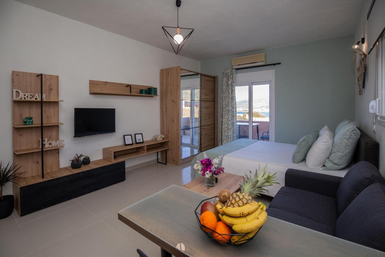 Studio Athena With Panoramic View Of Makrygialos Pilalímata Exterior foto